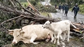Old Man Rescues a Trapped White Cow ❤️ | Heartwarming Animal Rescue Story