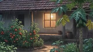 Rainy Day Village Cooking - Cozy Ghibli Cooking Husband and Wife - 90s Village Life