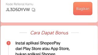 Pakai Kode Referral ShopeePay JL3D5DYVW untuk Klaim Saldo Gratis!