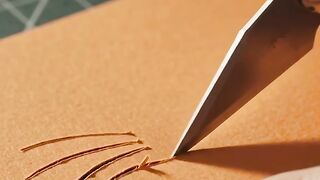 Artist cutting paper funny cat part 3
