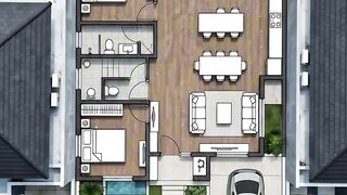 Modern Curved Concrete House - Futuristic Architecture & Timelapse