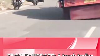 TRAFFIC UPDATE: A truck trailer carrying ceramics overturned on the West Ring Road,