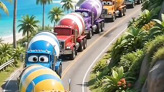 Amazing Concrete Mixer Trucks Pouring Concrete for New Road