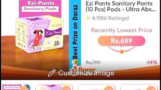#musafirghalib #Ezi Pants Sanitary Pants (10 Pcs) Pads - Ultra Absorbent Period Panties |