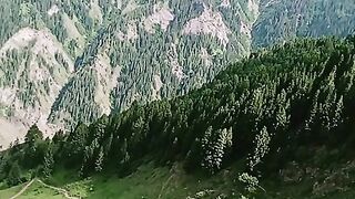 Beautiful natural Green mountain on Kashmir