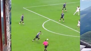 Argentina first goal in semi final against England