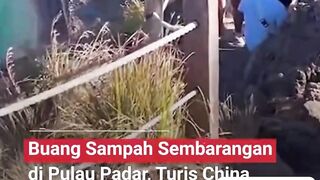 🚨 Turis Australia tegur turis China yang buang sampah di Pulau Padar. Labuan Bajo.