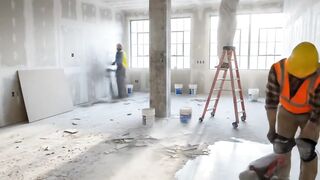 Empty Room to Dream Kitchen | Epoxy Floor Transformation Timelapse ✨