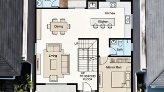 Elegant White Minimalist House Design: Stunning 3D Construction Animation