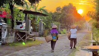 pagi hari di desa