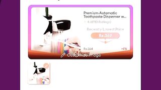 #Premium Automatic Toothpaste Dispenser with Toothbrush
