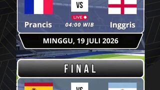 Jadwal Pertandingan Piala Dunia perebutan juara ke tiga dan final