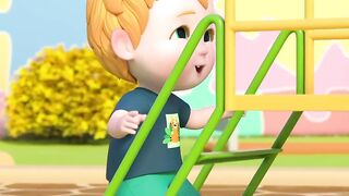 One Two Three Song for Kids | Learn Numbers 1 2 3 | Fun Playground Slide Animation | Nursery Rhymes