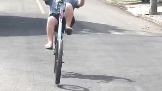 Man Falls Off Motorcycle While Doing a Wheelie! 🏍️😲