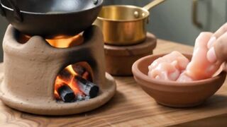 Miniature Butter Chicken 🍗🧈 Tiny Indian Cooking ASMR in 8K | Creamy Restaurant-Style Curry #Shorts