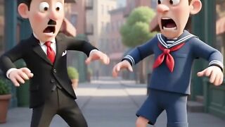 Two Classic Comedy Legends in a Hilarious 3D Cartoon! 🍌🤣