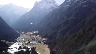 Moments of meditation with beautiful nature landscape aerial shots : mountains , rivers , green forests