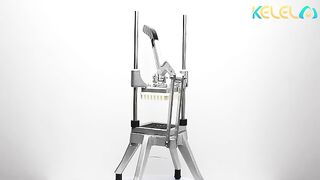 KELELM ual Heavy Duty Dicer with 1/2",3/8",1/4",8-Wedge Stainless Steel Blades&6 Extra Knives for Potatoes Carrots Onions Cucumbers Mushrooms