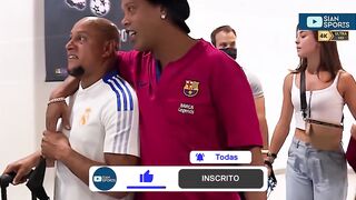 MESMO GORDO E APOSENTADO RONALDO FENÔMENO MARCA HAT TRICK E ZIDANE APRONTOU NESSE AMISTOSO NA FRANÇA