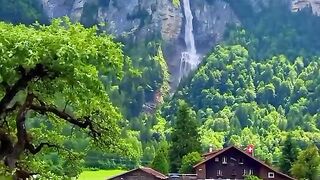 Breathtaking Waterfall in the Mountains | Peaceful Nature Scenery in 4K