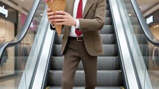Bean's Funniest Escalator Ice Cream Chase | 3D Cartoon Comedy 😂