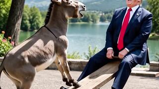 DOIS BURROS A BRINCAREM QUAL E MAIS BURRO.