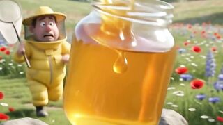 🍯 মধুর লোভে পড়ে গেল মজার বিপদ! 😂