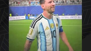 Momen dimana Messi menangis saat kalah melawan Spanyol tadi malam