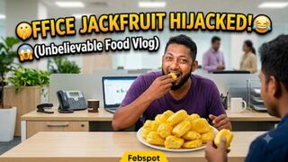 Enjoying Fresh Jackfruit During Office Hours