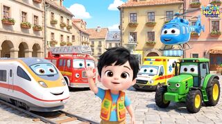 Meet Amazing Vehicles With Important Jobs! 🚂🚒 | kidz nova learning
