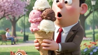 Bean's Giant Ice Cream Gone Wrong! 🍦🤣 | Funny 3D Cartoon | ToonVerse