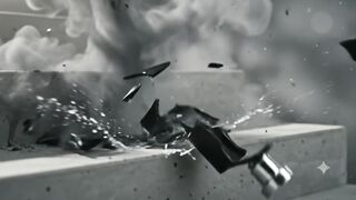 Perfume bottle smashes in to pieces