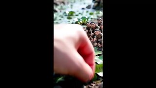 A tiny muddy man