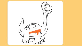 Squirrel & Cute Cartoon Dinosaur Coloring | Fun Coloring Video for Kids
