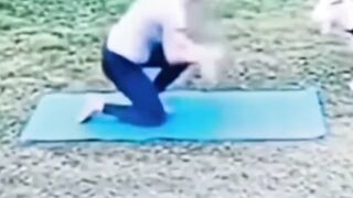 When a Goat Performs Yoga Better Than You! 🐐🧘‍♀️ #FunnyAnimals