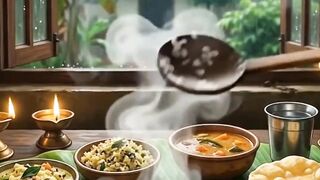 Rainy Day Kerala Lunch 🌧️ Banana Leaf Meal | Kerala Village Cooking ASMR