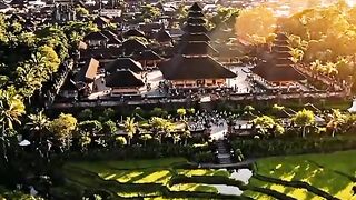 Breathtaking Sunrise Over Ancient Temple & Rice Terraces | Cinematic Nature Scenery in 4K
