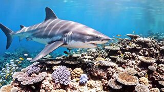 Ruler of the Coral Reef: Epic Underwater Shark View! 🦈🪸