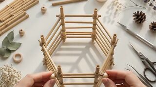 bamboo sticks transform into a stunning handcrafted bamboo lantern