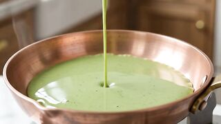 DIY Miniature Matcha Mille-Crêpe Cake Cooking | ASMR Macro Video
