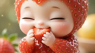 🍓 Strawberry Baby Is Too Cute to Handle! 🥹❤️ | AI Baby Animation