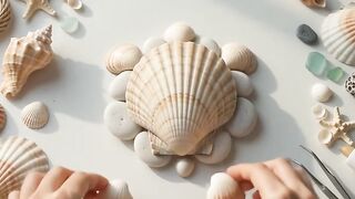 seashells transform into a beautiful handcrafted sea turtle