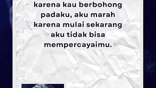 Luka paling dalam itu bukan saat dibohongi, tapi saat rasa percaya itu habis tak tersisa. 💔