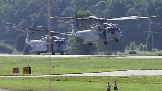 Rare Arrival: 4 CH-53K King Stallions Make Overnight Stop at KSUS 🚁