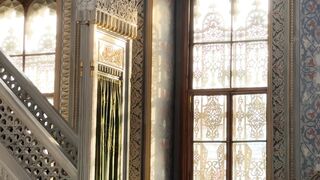 serene interior of an ornately decorated mosque | Professional HD Video