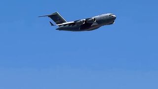 USAF C-17A Globemaster III Low Pass Over March Air Reserve Base | Southern California