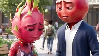 🍎 Sad Fruit Love Story 💔 Emotional Animated Short | Heart Touching AI Animation