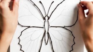 DIY Butterfly Garden Mosaic | Amazing Nature Art Stop Motion Craft