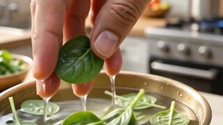 Miniature Palak Paneer 🥬🧀 Tiny Indian Cooking ASMR in 8K | Creamy Restaurant Style #Shorts