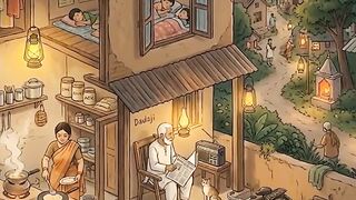 What Evenings Feel Like in a Real Indian Village… 🌿🔥#ghiblistyle #villagelife #indianvillage